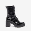 Art. I309019D-100 Women’s Patent Combat Boots  - Nerogiardini