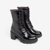 Art. I309019D-100 Women’s Patent Combat Boots  - Nerogiardini