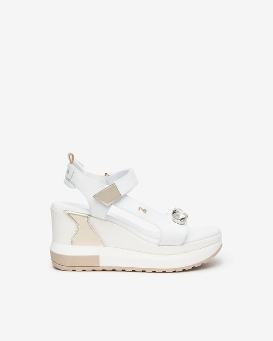 Art. E410685D-707 Women’s Leather and Technical Fabric Sandals