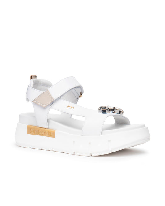 Art. E410707D-707 Women’s Leather and Technical Fabric Sandals