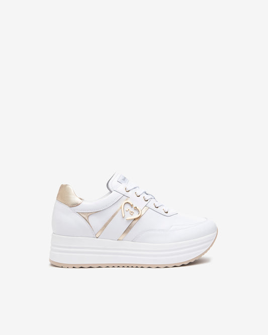 Art. E512910D-707 Sneakers en cuir et tissu technique pour femmes