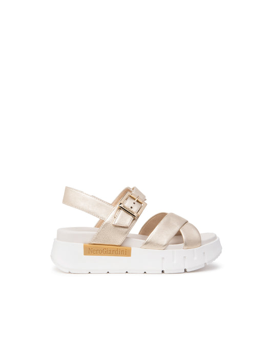 Art. E617064D-418 Women’s Leather and Fabric Sandals
