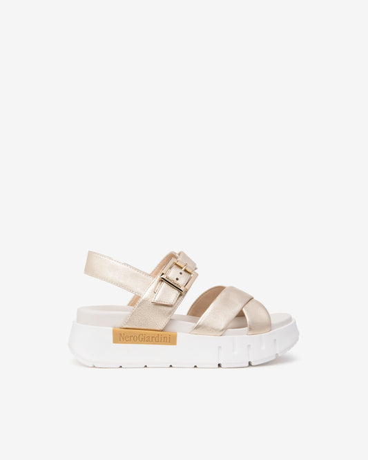 Art. E617064D-418 Women’s Leather and Fabric Sandals