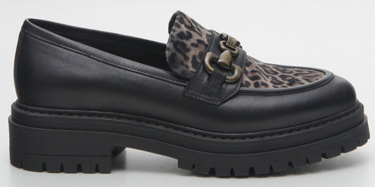 Art. I514012D-100 Women’s Leather and Technical Fabric Loafers