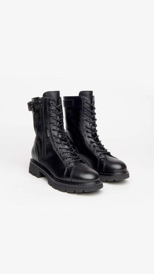Art. I117650D-100 Women's Leather Combat Boots - NeroGiardini - I117650D_100_3.jpg
