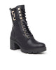 Art. I205861D-100 Women’s Leather Combat Boots  - Nerogiardini