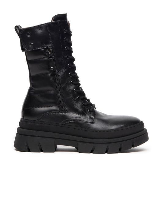 Art. I206065D-100 Women's Leather Combat Boots - NeroGiardini - I206065D_100_1.jpg